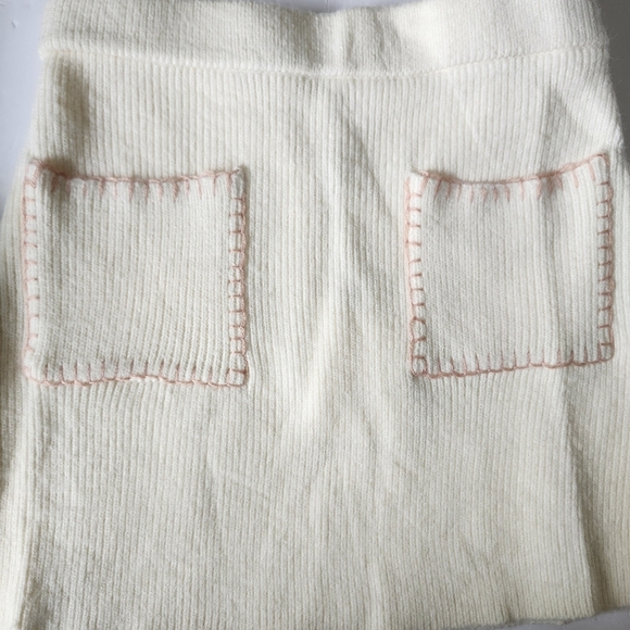 Jacquie The Label Cream Knit A-line Mini Skirt Size Small - Picture 3 of 8